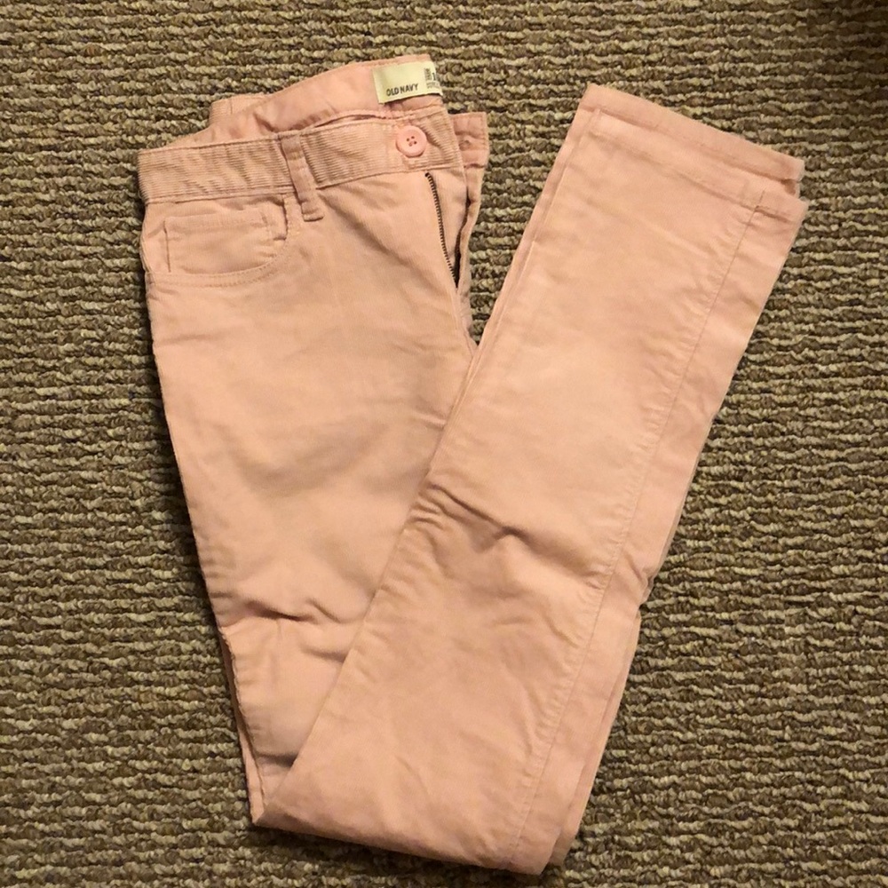 Pink corduroy pants from Old Navy.